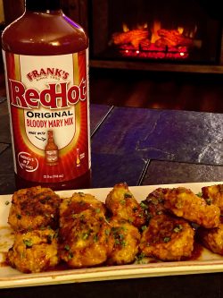 FRANK'S RedHot® Bloody Mary Buffalo Meatballs on serving tray