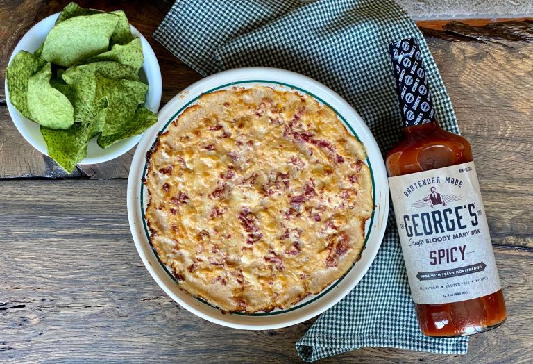 GEORGES Reuben dip with GEORGES Spicy Bloody Mary Mix