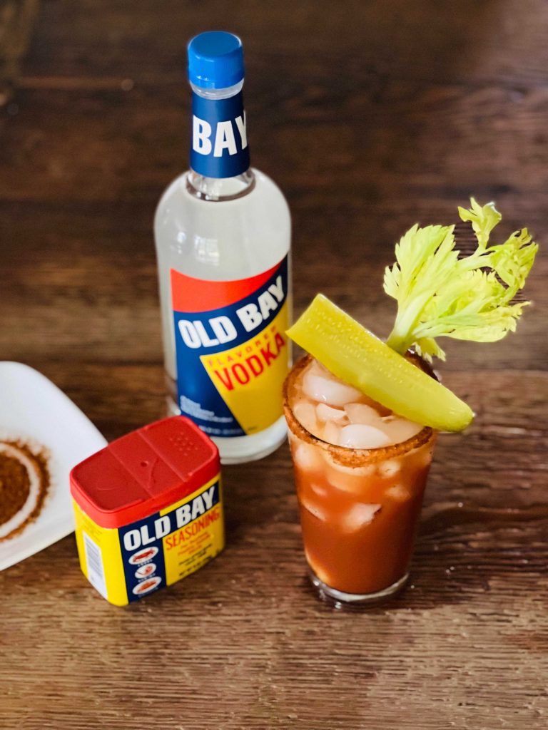 old bay vodka and seasoning with bloody mary
