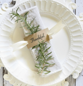 Thankful table place setting